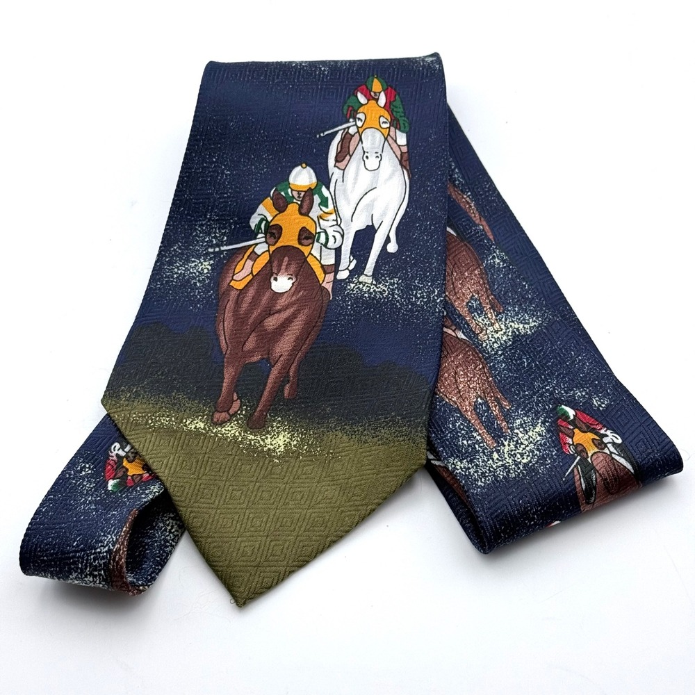 Museo Italy Horse Racing Jockey Novelty Necktie Derby Equestrian Tie